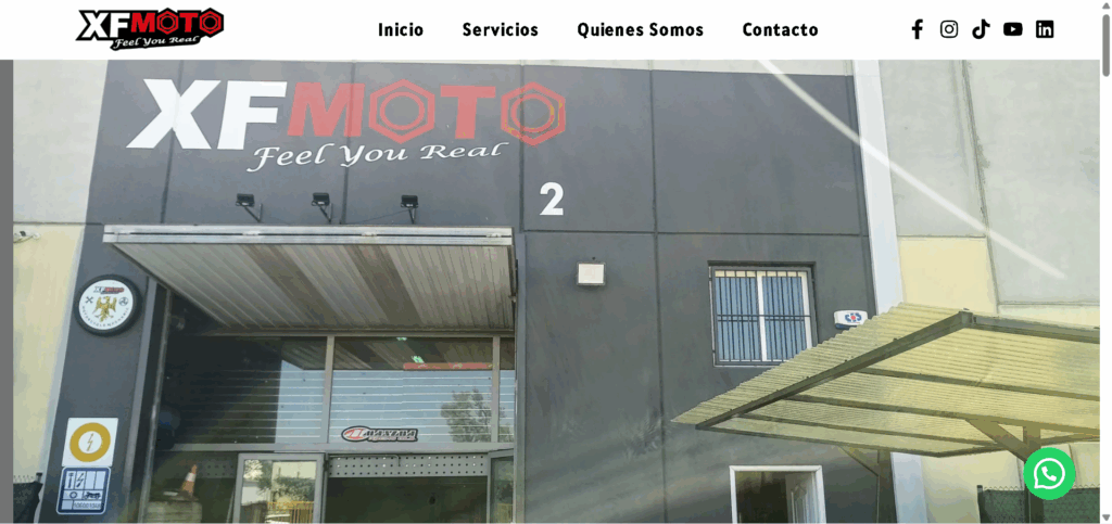 Rediseño web XFMoto | Taller de motos moderno y dinámico