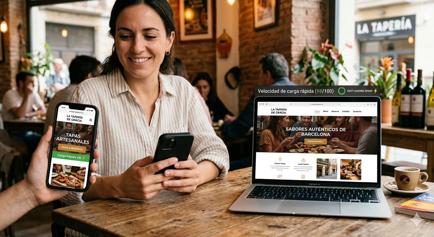 Web rápida y responsive en móvil y ordenador para pyme española