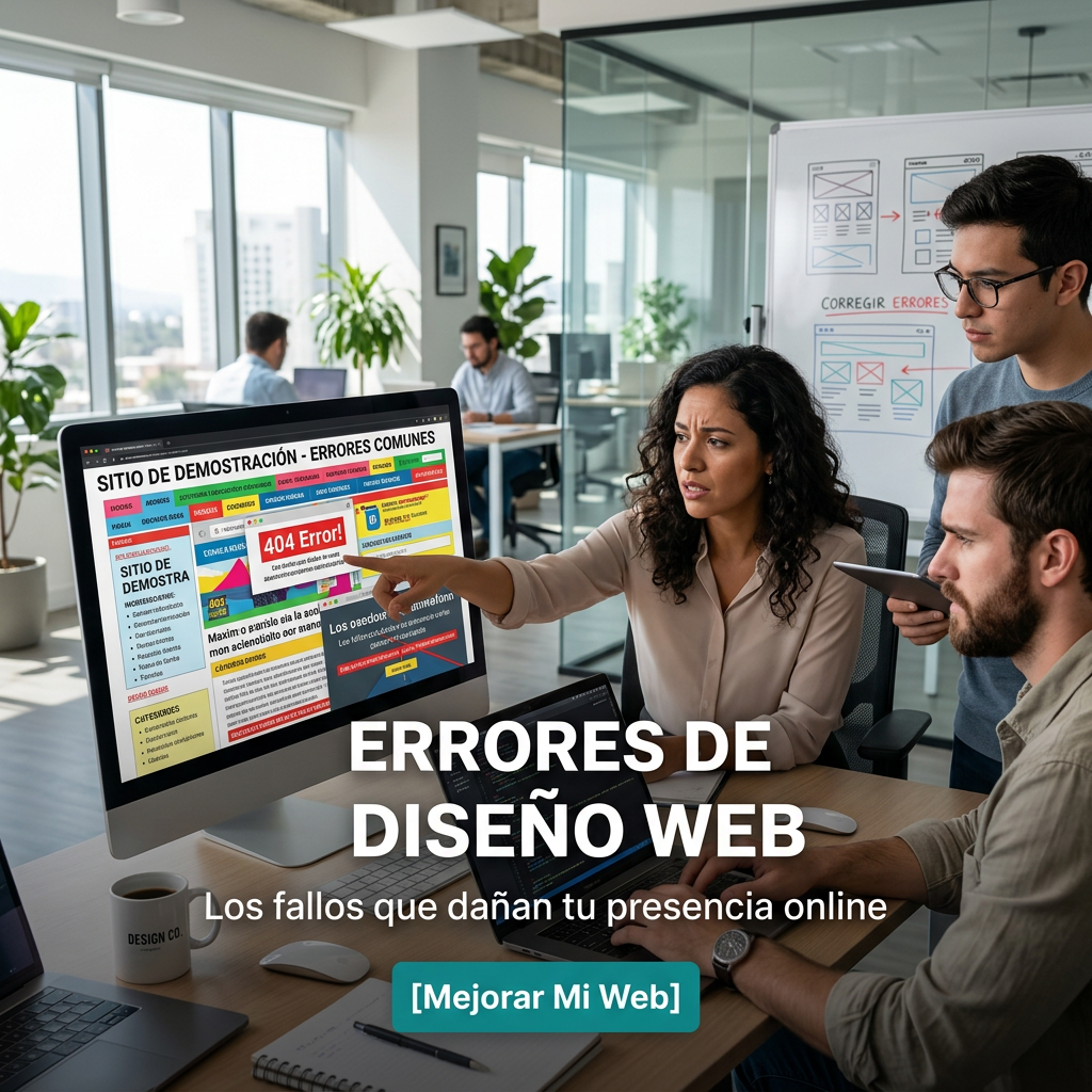 Errores de diseño web que te hacen perder clientes