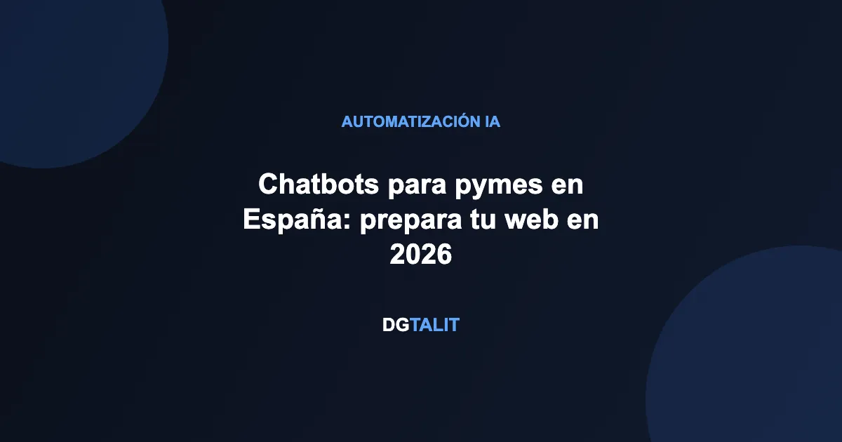 Web de pyme española preparada para integrar chatbot de IA