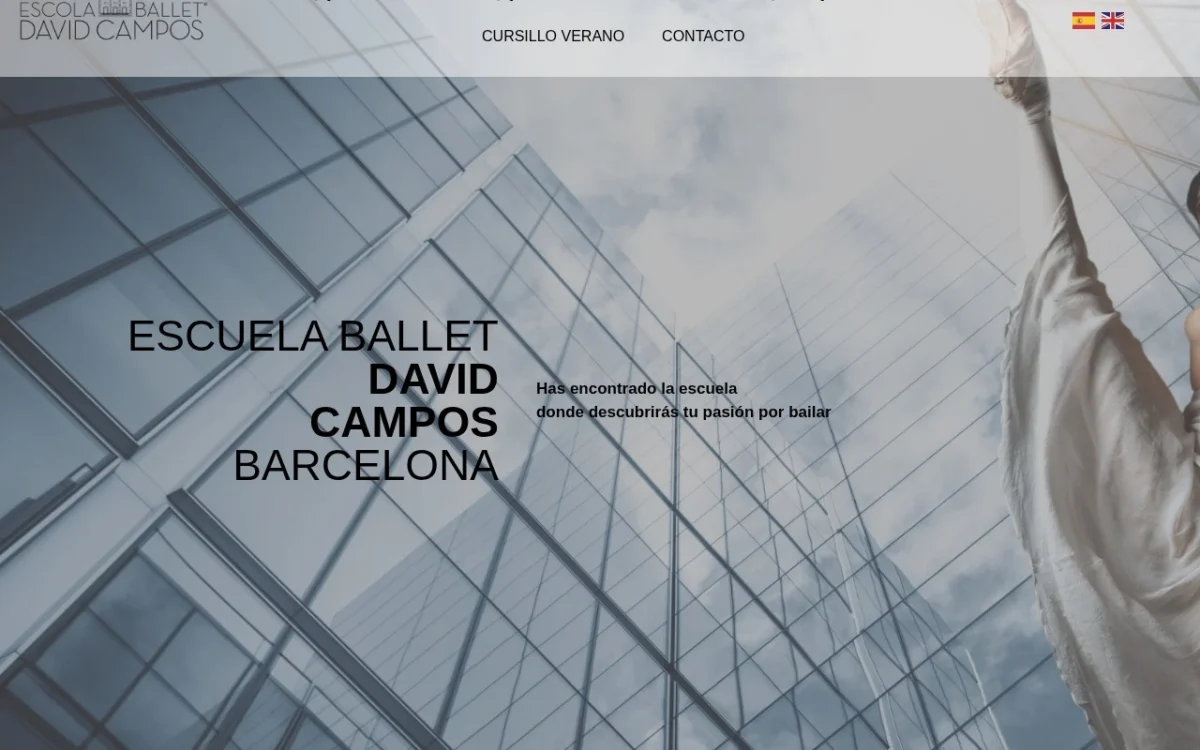 Web de Escuela Ballet David Campos diseñada por DGTALIT